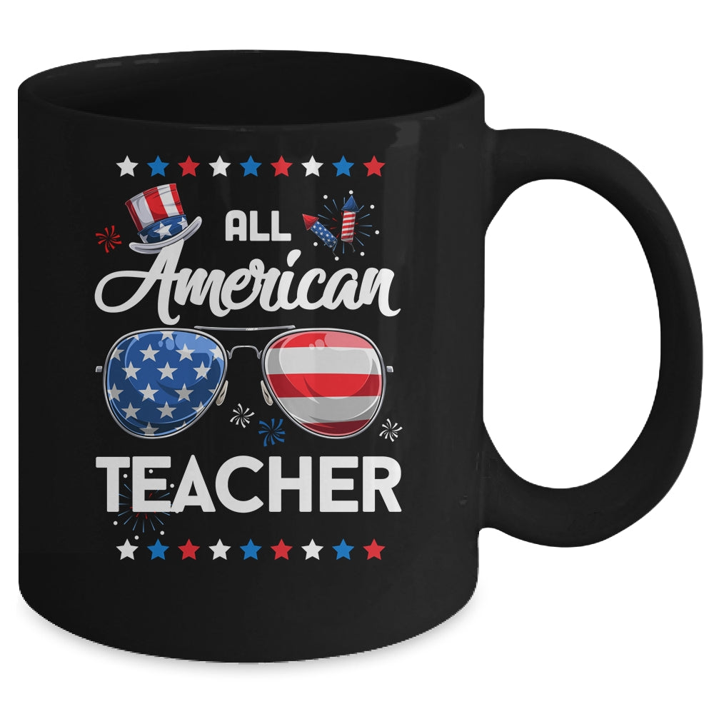 4th Of July All American Teacher Independence Day Mug | siriusteestore