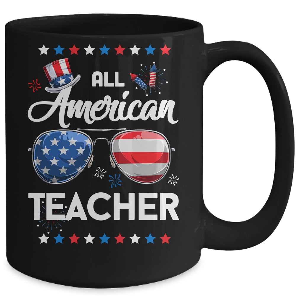 4th Of July All American Teacher Independence Day Mug | siriusteestore