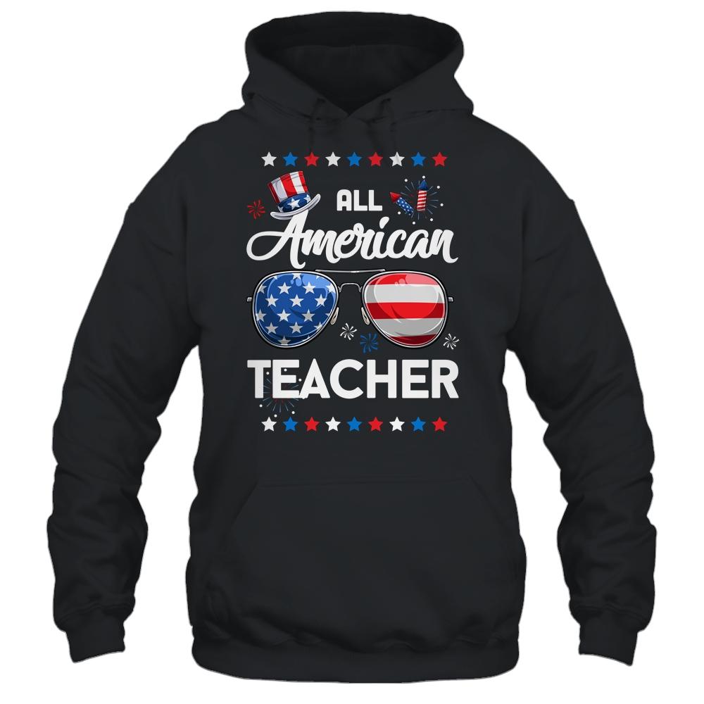 4th Of July All American Teacher Independence Day Shirt & Tank Top | Siriustee.com