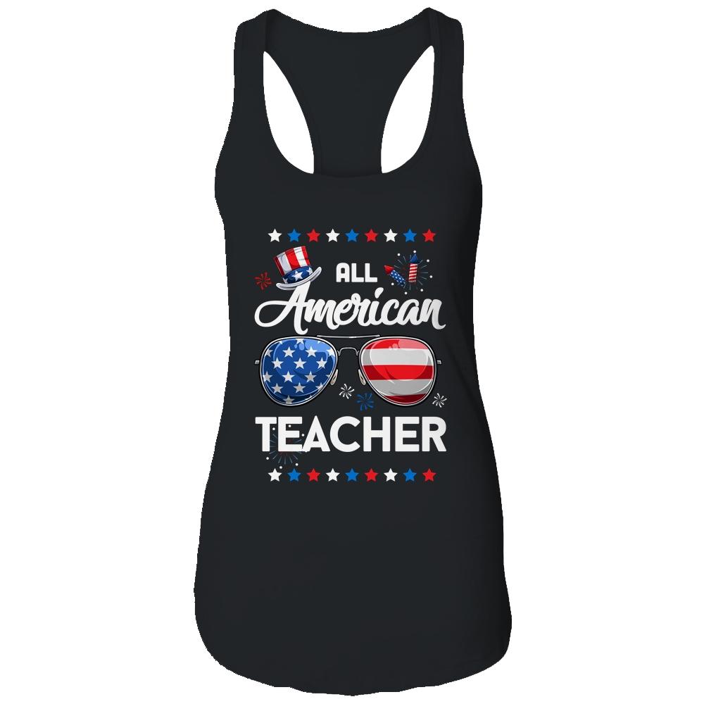 4th Of July All American Teacher Independence Day Shirt & Tank Top | Siriustee.com