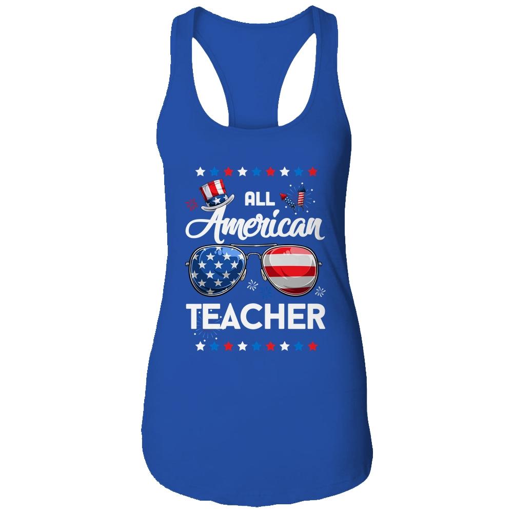 4th Of July All American Teacher Independence Day Shirt & Tank Top | Siriustee.com