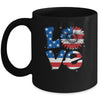 4th Of July Love Sunflower Patriotic American Flag Mug | siriusteestore