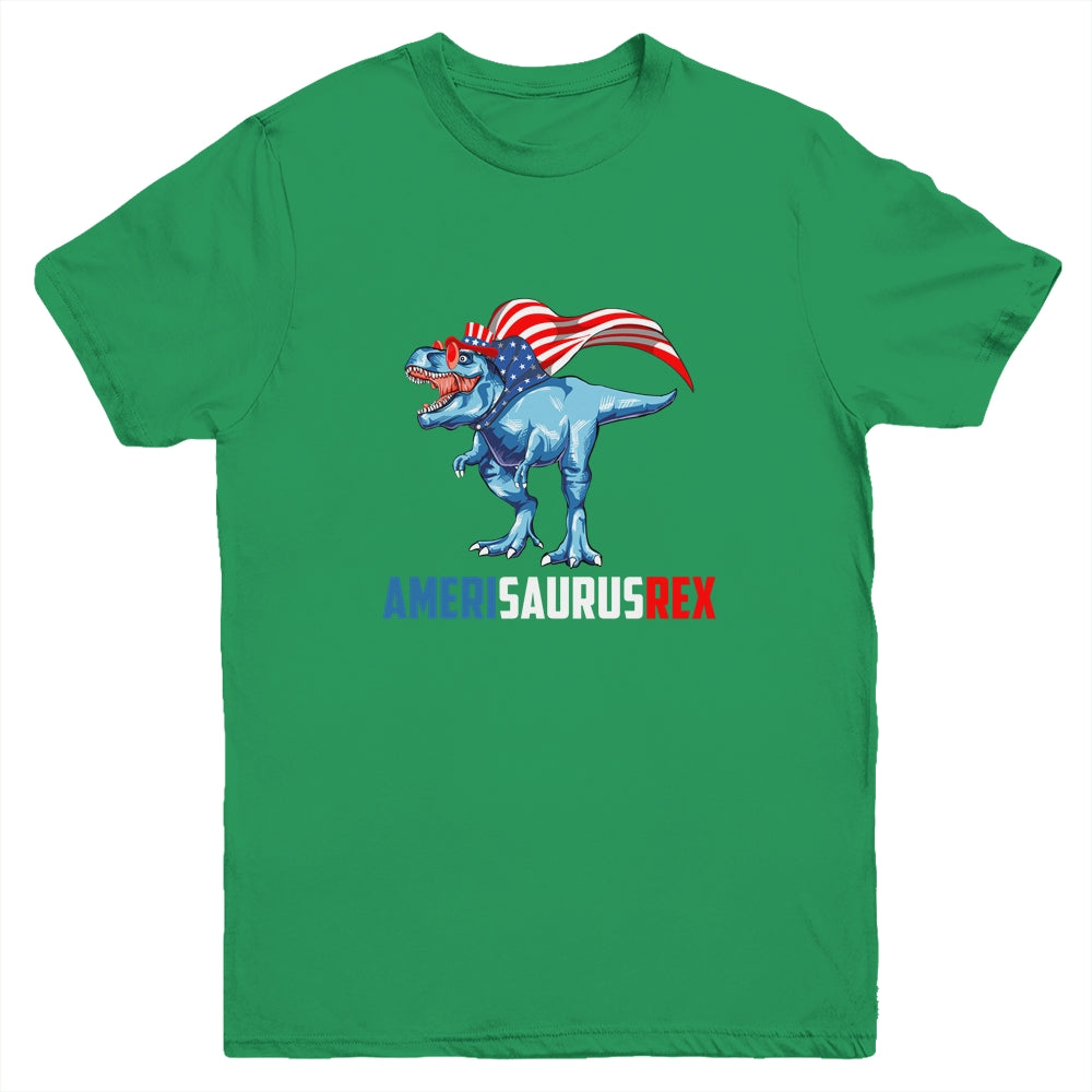 4th Of July T Rex Dinosaur Amerisaurus Rex Boys Kids Men Youth Shirt | siriusteestore