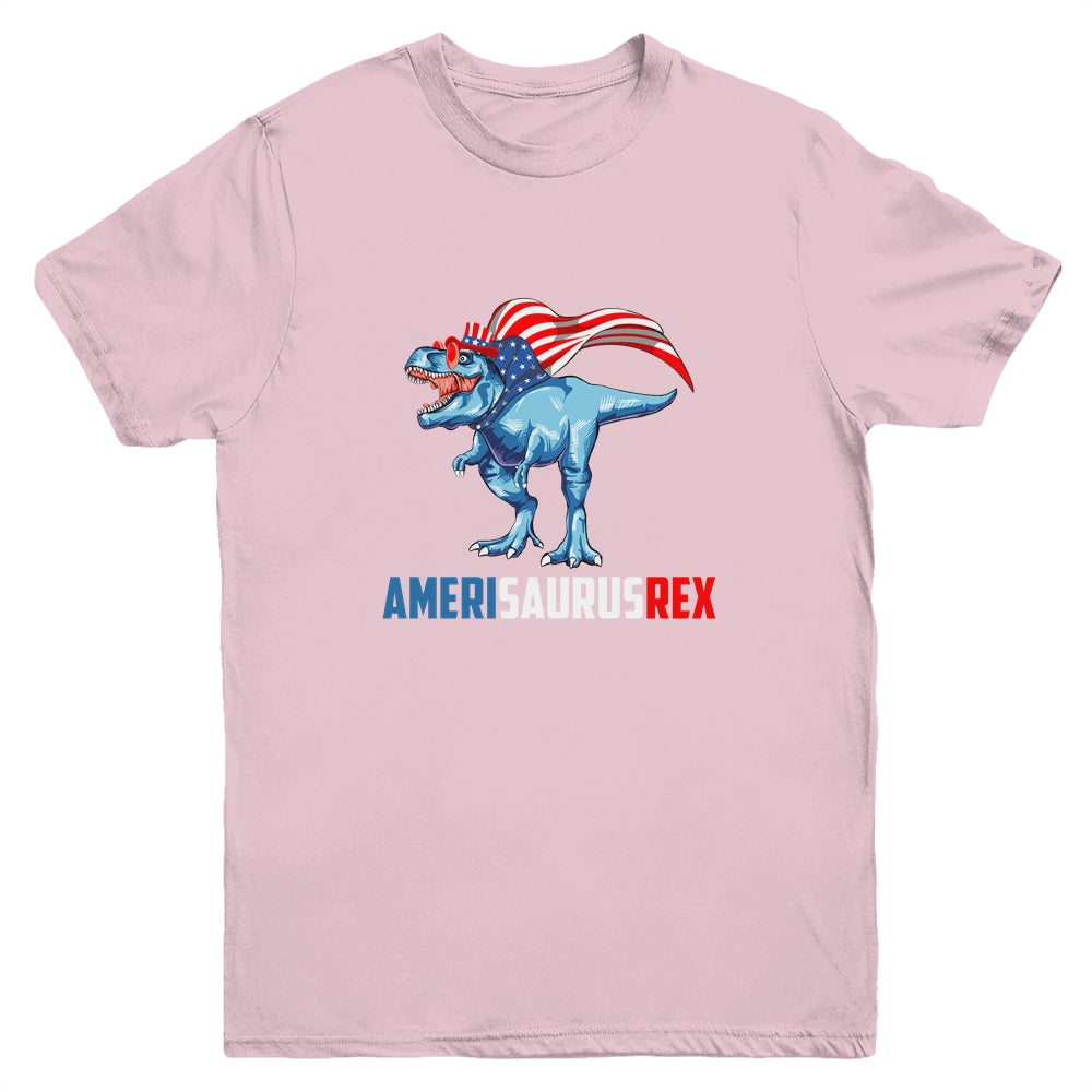 4th Of July T Rex Dinosaur Amerisaurus Rex Boys Kids Men Youth Shirt | siriusteestore
