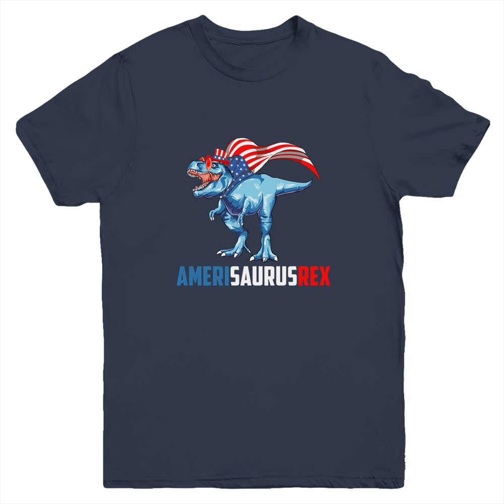 4th Of July T Rex Dinosaur Amerisaurus Rex Boys Kids Men Youth Shirt | siriusteestore