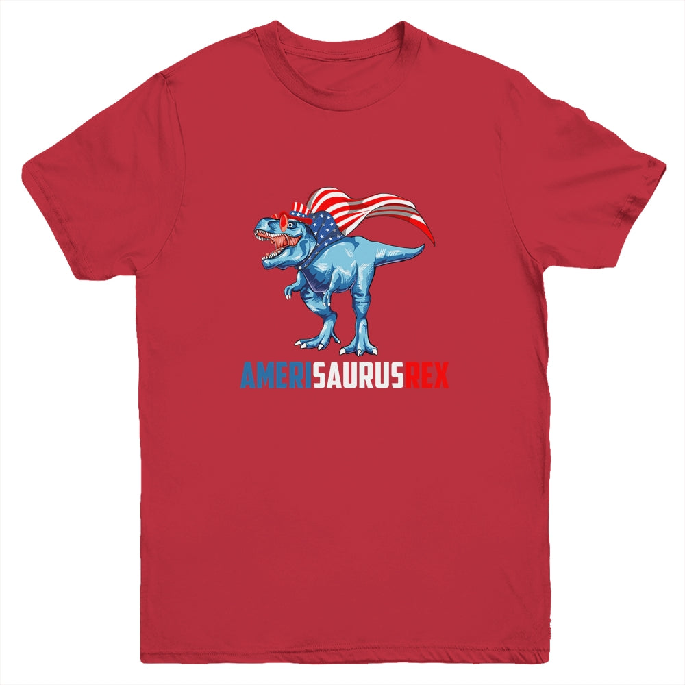 4th Of July T Rex Dinosaur Amerisaurus Rex Boys Kids Men Youth Shirt | siriusteestore