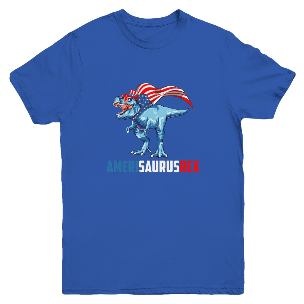 4th Of July T Rex Dinosaur Amerisaurus Rex Boys Kids Men Youth Shirt | siriusteestore