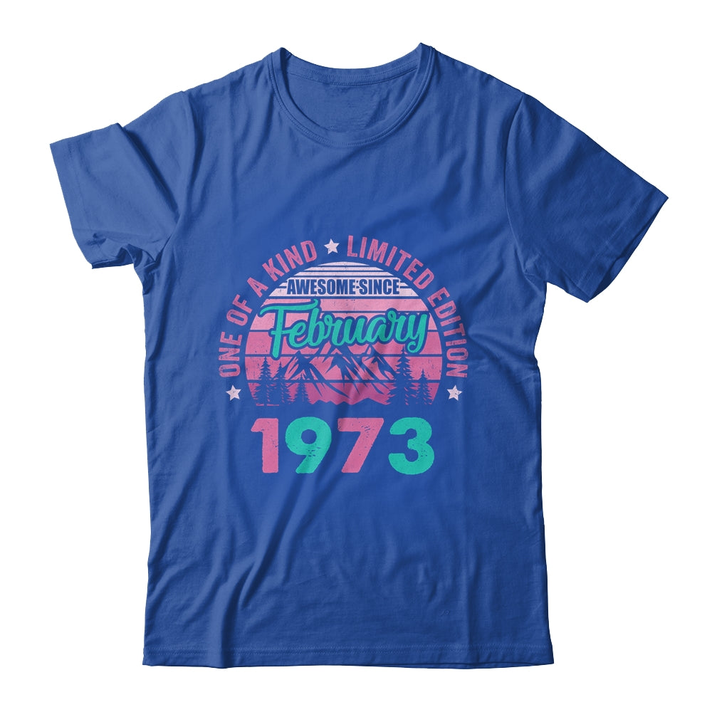 50 Years Old Awesome Since February 1973 50th Birthday Women Shirt & Tank Top | siriusteestore