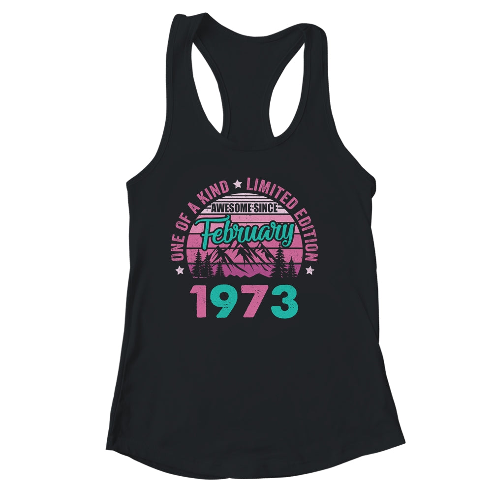 50 Years Old Awesome Since February 1973 50th Birthday Women Shirt & Tank Top | siriusteestore