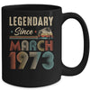 50 Years Old Legendary Since March 1973 50th Birthday Mug | siriusteestore