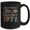 50th Birthday 50 Years Old Legendary Since February 1972 Mug | siriusteestore