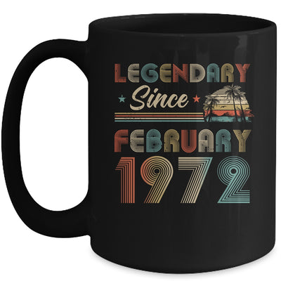 50th Birthday 50 Years Old Legendary Since February 1972 Mug | siriusteestore