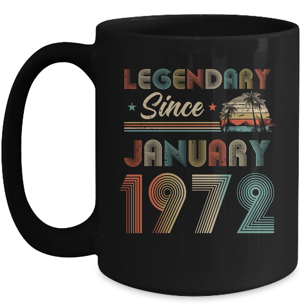50th Birthday 50 Years Old Legendary Since January 1972 Mug | siriusteestore