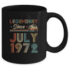 50th Birthday 50 Years Old Legendary Since July 1972 Mug | siriusteestore