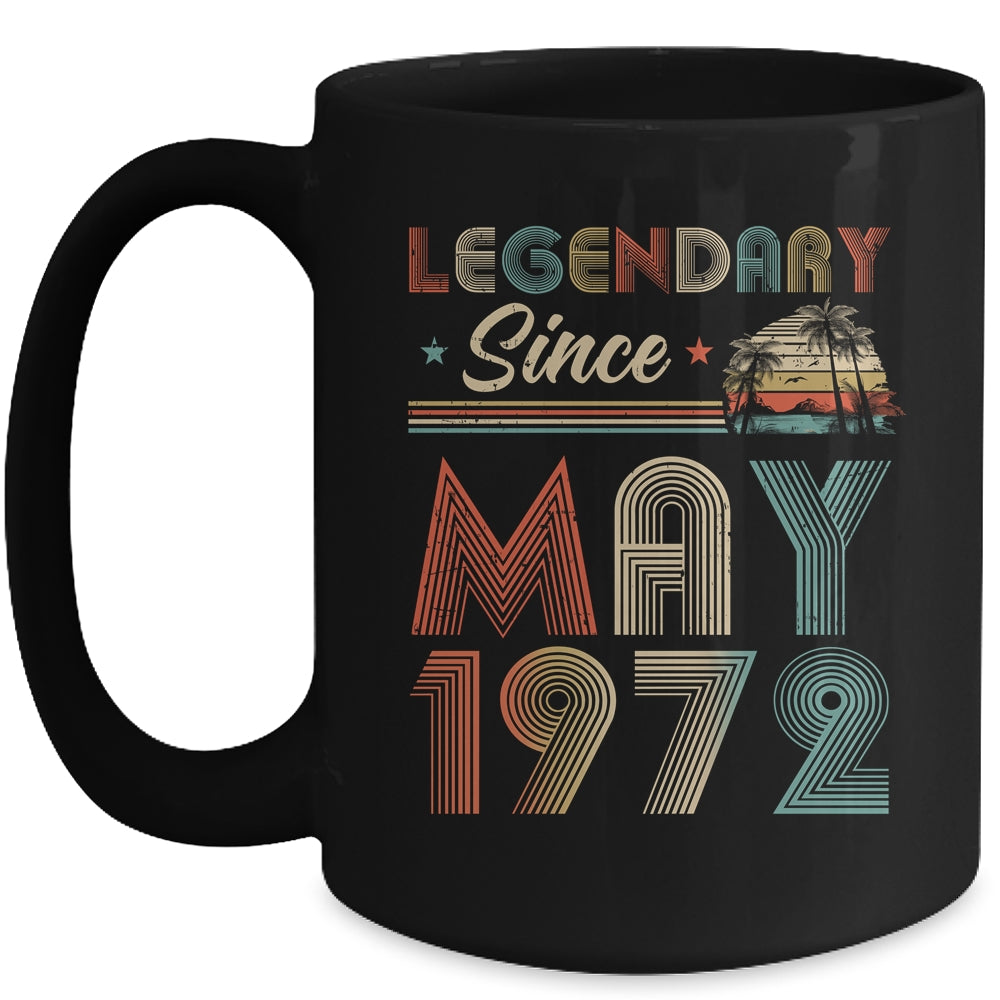 50th Birthday 50 Years Old Legendary Since May 1972 Mug | siriusteestore