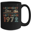 50th Birthday 50 Years Old Legendary Since September 1972 Mug | siriusteestore