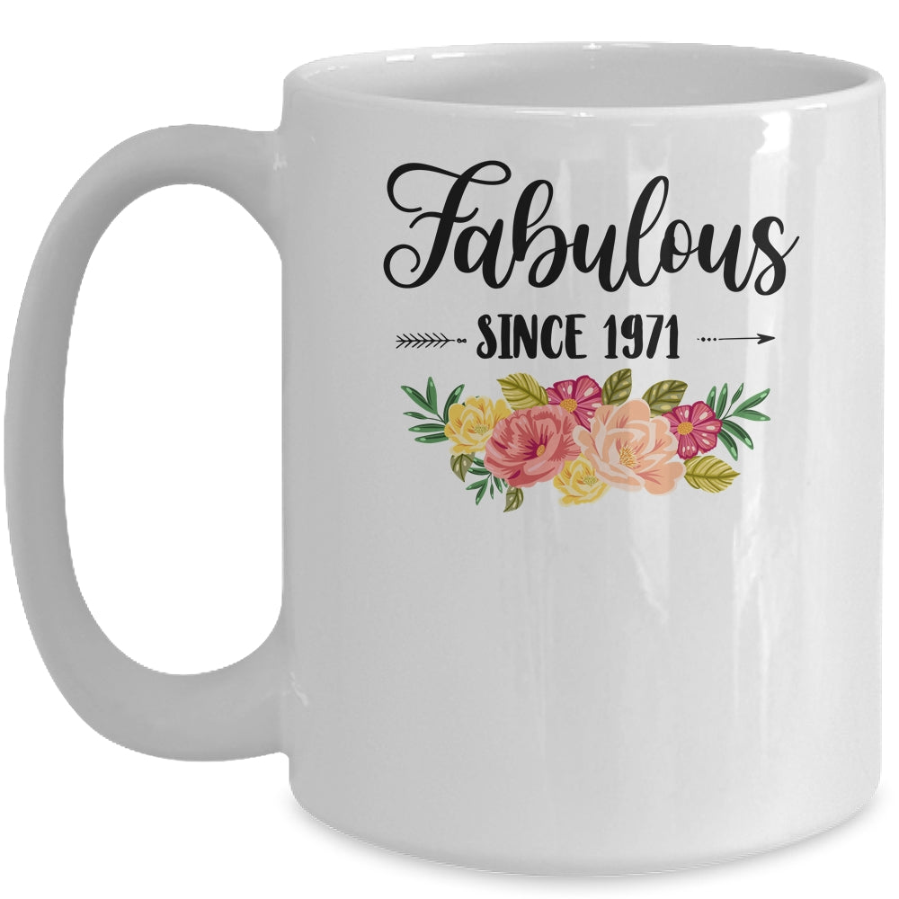 50th Birthday Gifts Women 50 Year Old Fabulous Since 1971 Mug | siriusteestore