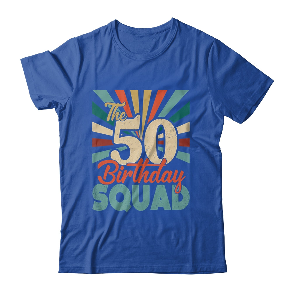 50th Birthday Squad Vintage Retro Funny 50 Year Old Birthday Shirt & Hoodie | siriusteestore