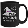 51 Nurse 49 Witch Funny Halloween Nurse Mug | siriusteestore