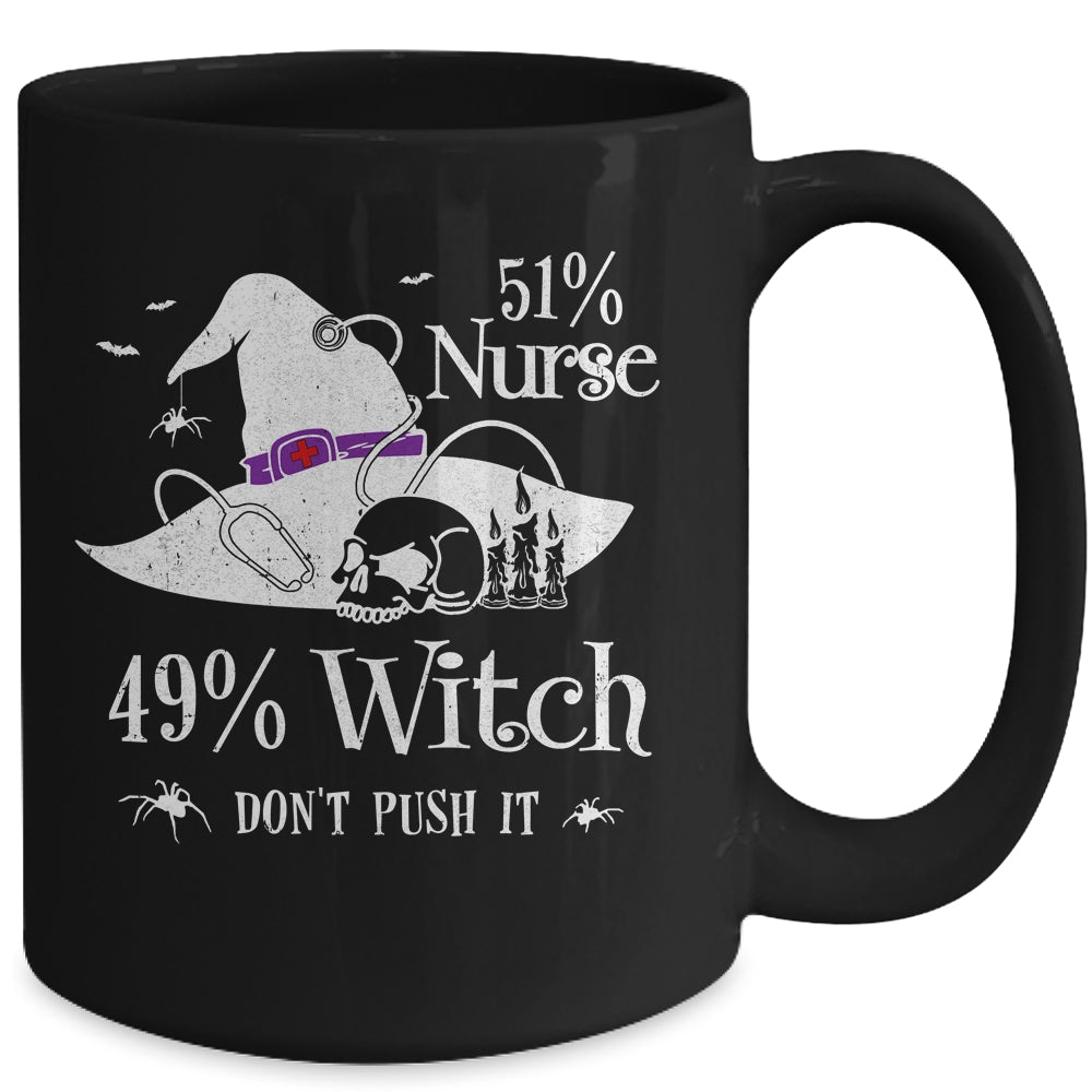 51 Nurse 49 Witch Funny Halloween Nurse Mug | siriusteestore