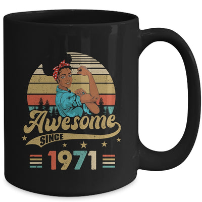 52 Year Old Awesome Since 1971 52nd Birthday Black Women Mug | siriusteestore