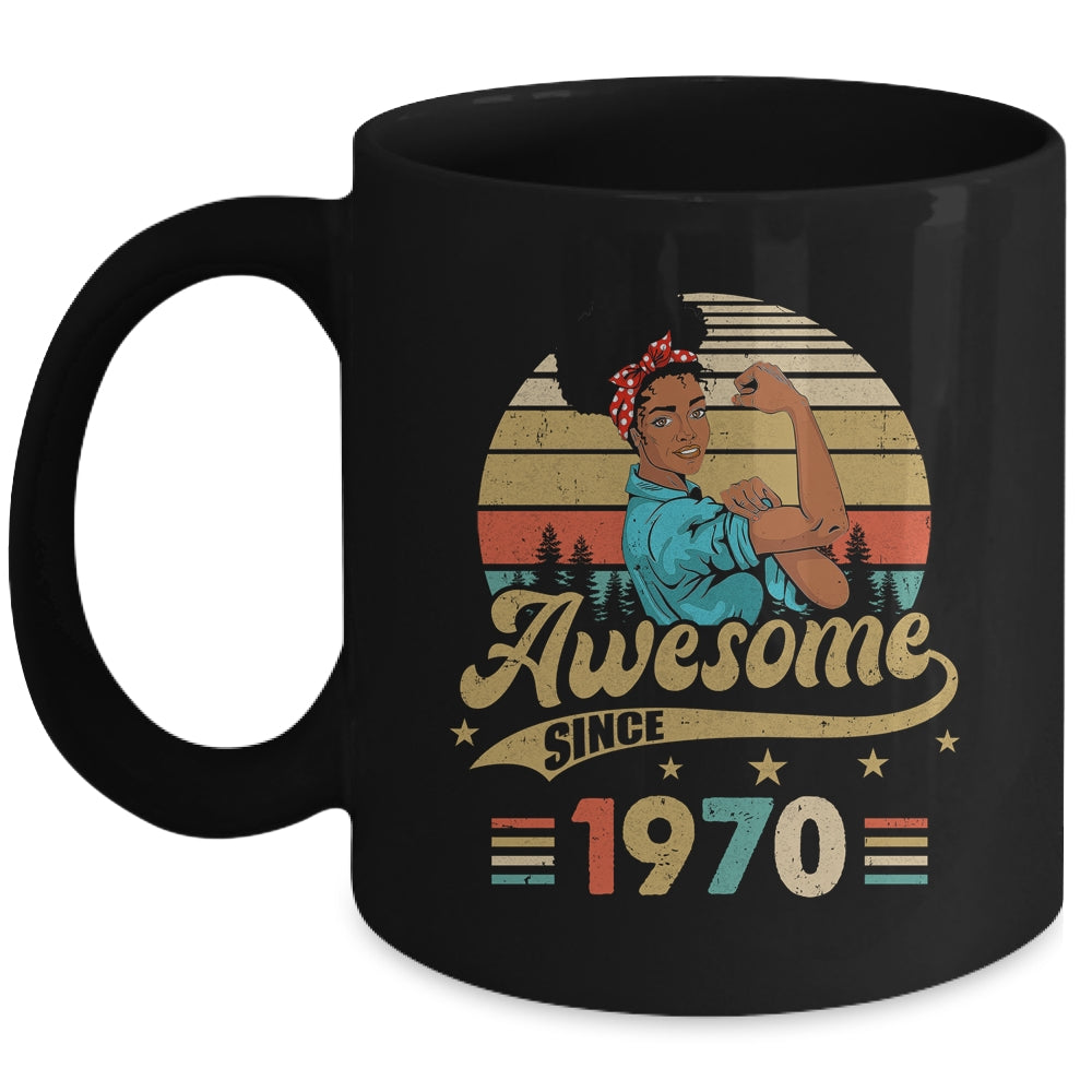 53 Year Old Awesome Since 1970 53rd Birthday Black Women Mug | siriusteestore