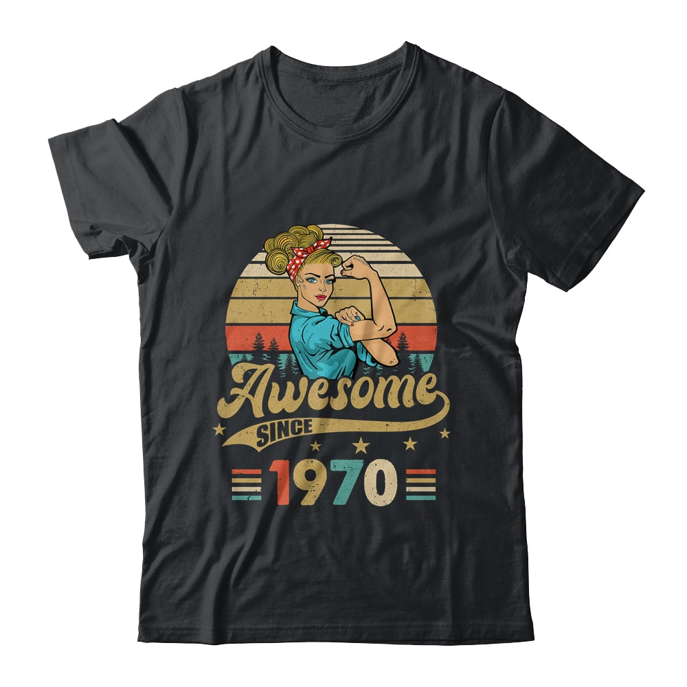 53 Year Old Awesome Since 1970 53rd Birthday Women Shirt & Tank Top | siriusteestore