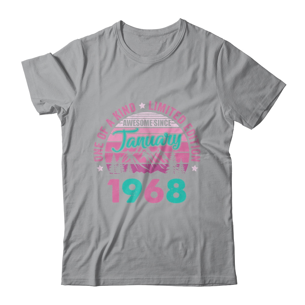 55 Years Old Awesome Since January 1968 55th Birthday Women Shirt & Tank Top | siriusteestore