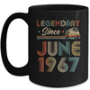 55th Birthday 55 Years Old Legendary Since June 1967 Mug | siriusteestore