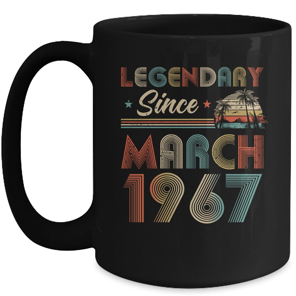 55th Birthday 55 Years Old Legendary Since March 1967 Mug | siriusteestore