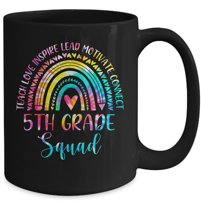 5th Grade Teacher Squad Tie Dye Rainbow Back To School Mug | siriusteestore