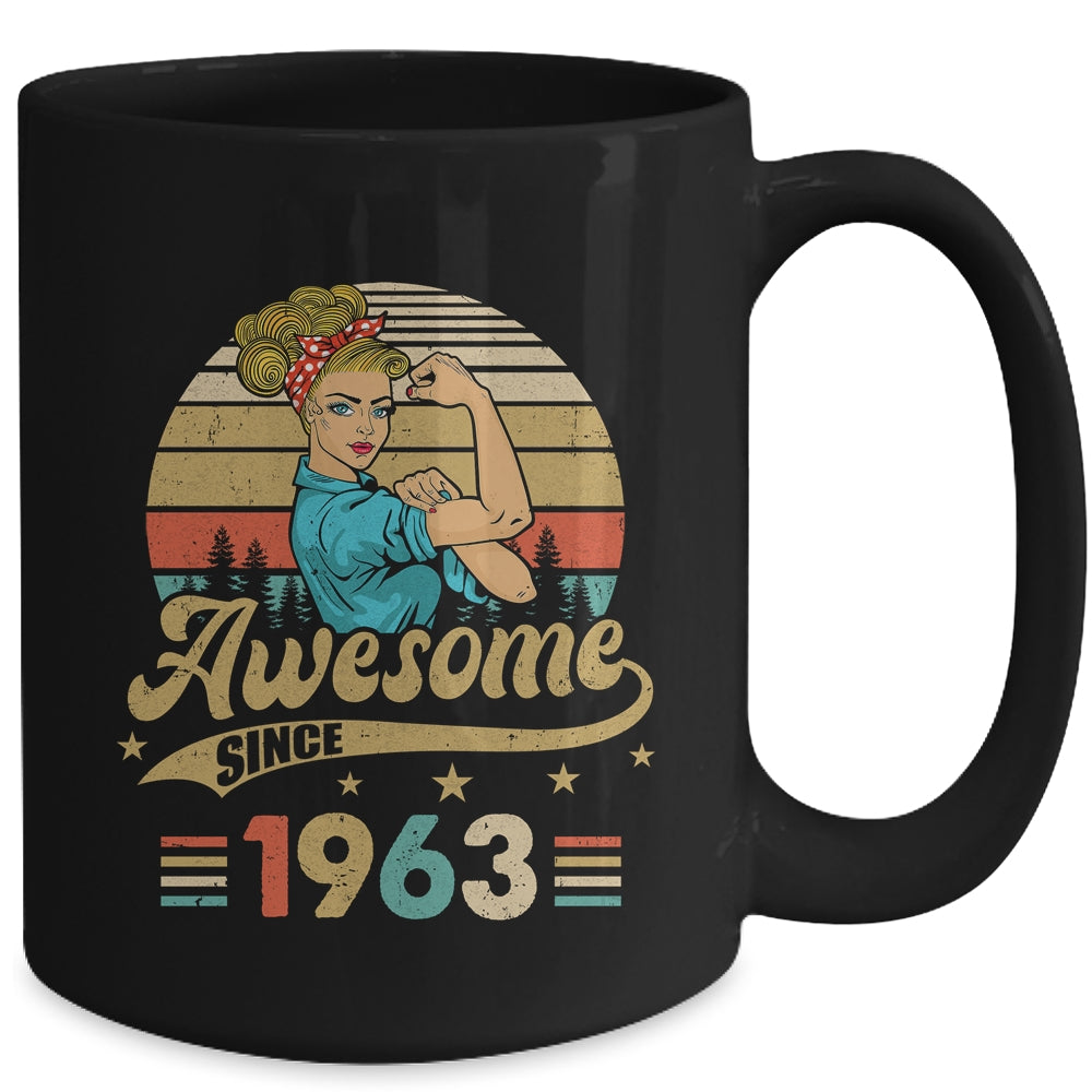 60 Year Old Awesome Since 1963 60th Birthday Women Mug | siriusteestore