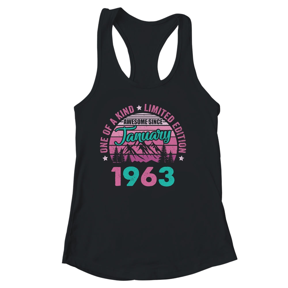 60 Years Old Awesome Since January 1963 60th Birthday Women Shirt & Tank Top | siriusteestore