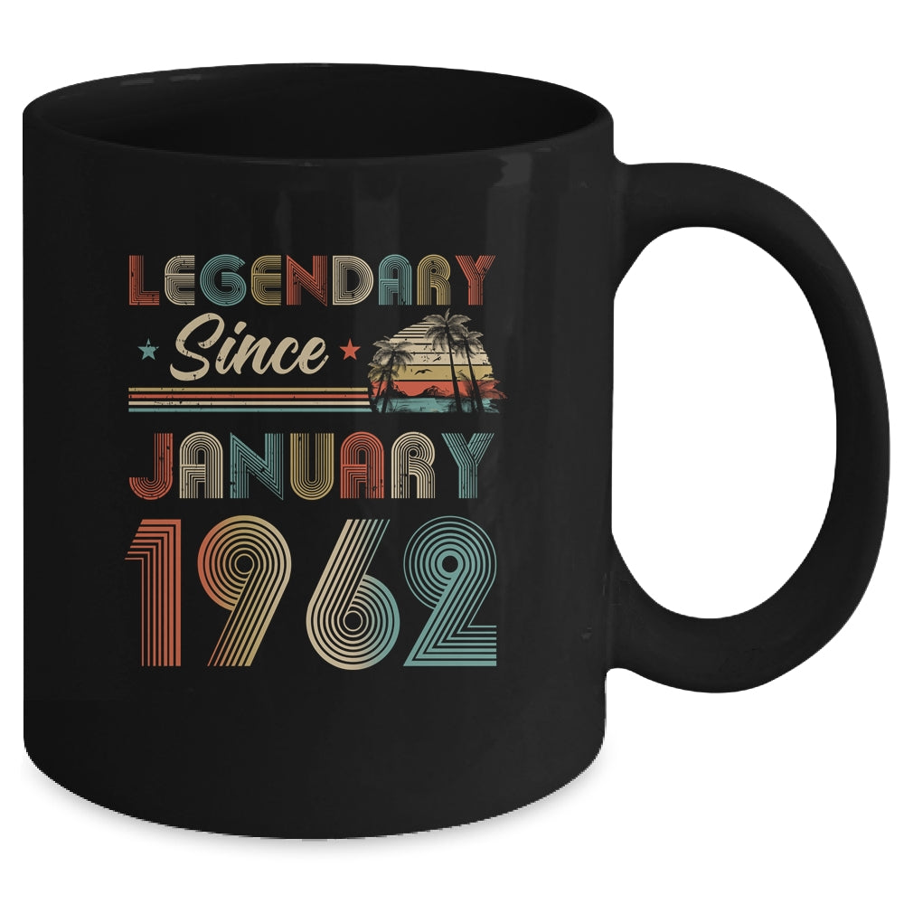 60th Birthday 60 Years Old Legendary Since January 1962 Mug | siriusteestore
