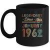 60th Birthday 60 Years Old Legendary Since January 1962 Mug | siriusteestore