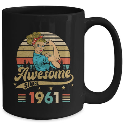 62 Year Old Awesome Since 1961 62nd Birthday Women Mug | siriusteestore