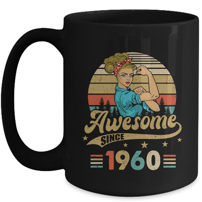 63 Year Old Awesome Since 1960 63rd Birthday Women Mug | siriusteestore