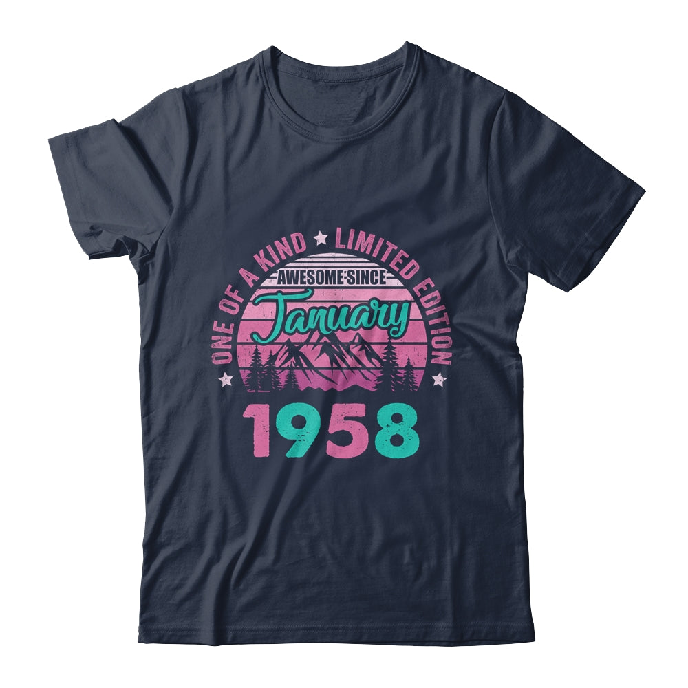 65 Years Old Awesome Since January 1958 65th Birthday Women Shirt & Tank Top | siriusteestore