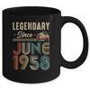 65 Years Old Legendary Since June 1958 65th Birthday Mug | siriusteestore