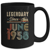 65 Years Old Legendary Since June 1958 65th Birthday Mug | siriusteestore