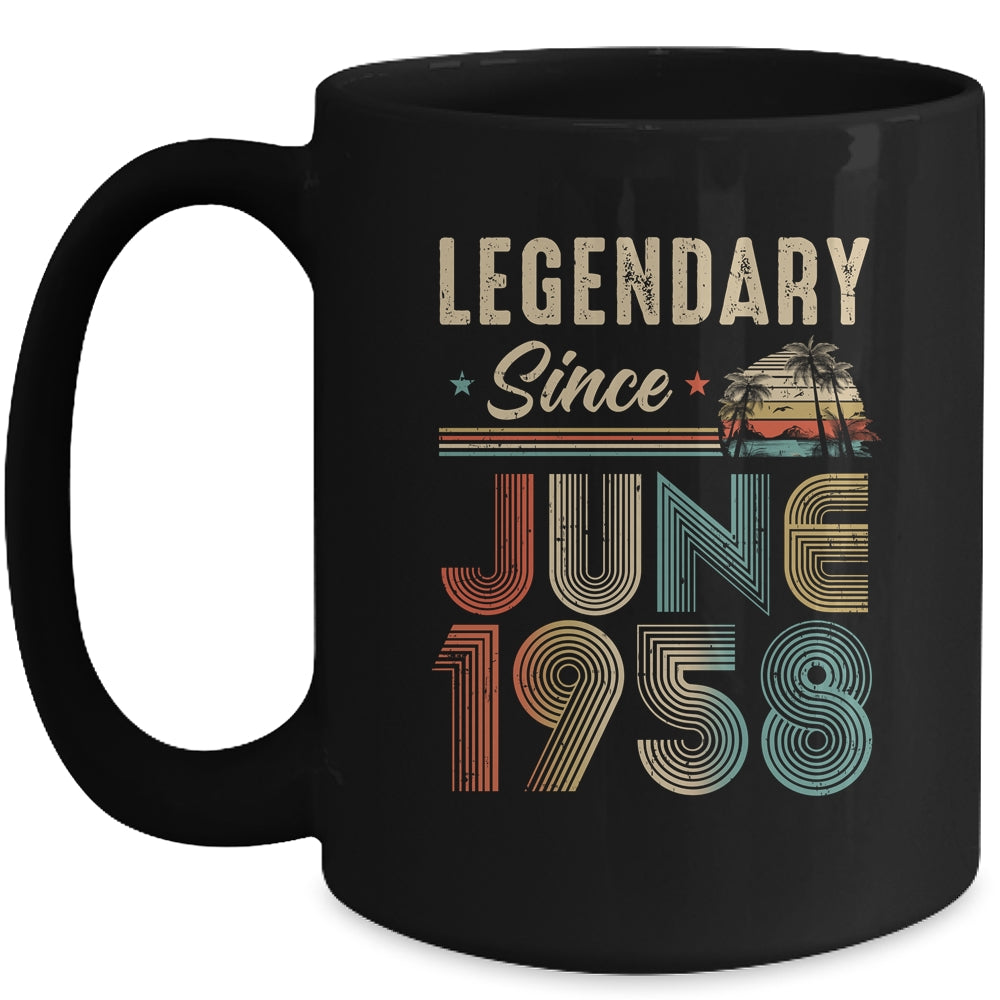 65 Years Old Legendary Since June 1958 65th Birthday Mug | siriusteestore