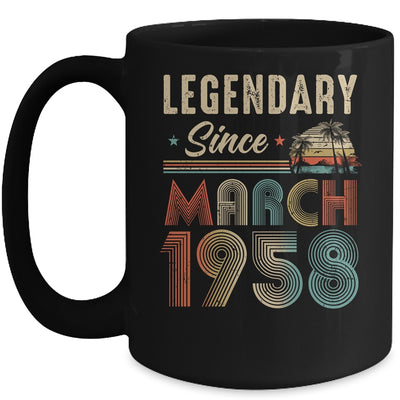 65 Years Old Legendary Since March 1958 65th Birthday Mug | siriusteestore