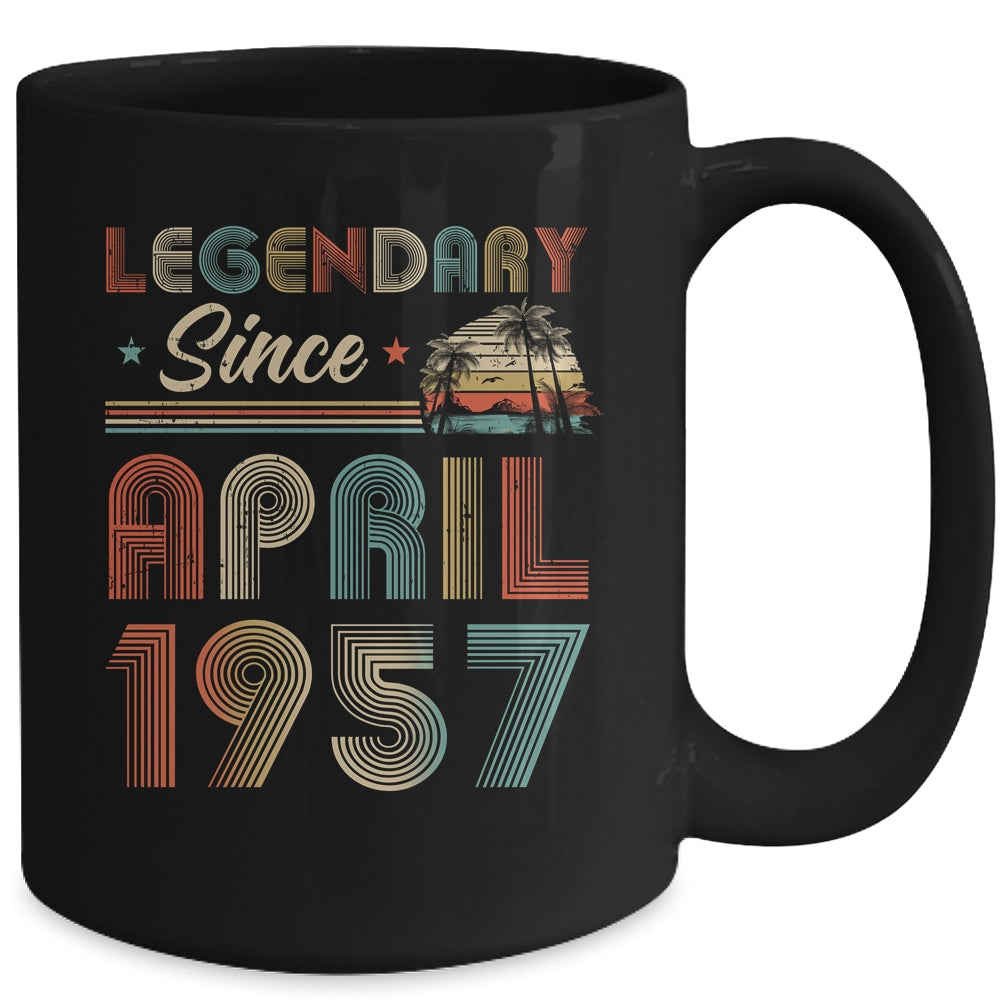 65th Birthday 65 Years Old Legendary Since April 1957 Mug | siriusteestore