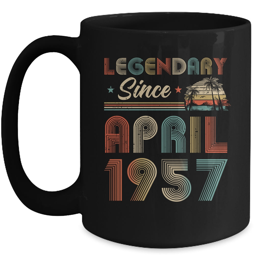65th Birthday 65 Years Old Legendary Since April 1957 Mug | siriusteestore