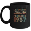 65th Birthday 65 Years Old Legendary Since February 1957 Mug | siriusteestore