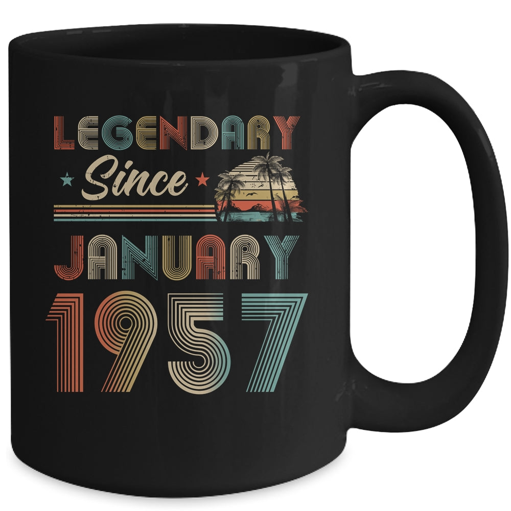 65th Birthday 65 Years Old Legendary Since January 1957 Mug | siriusteestore