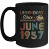 65th Birthday 65 Years Old Legendary Since June 1957 Mug | siriusteestore
