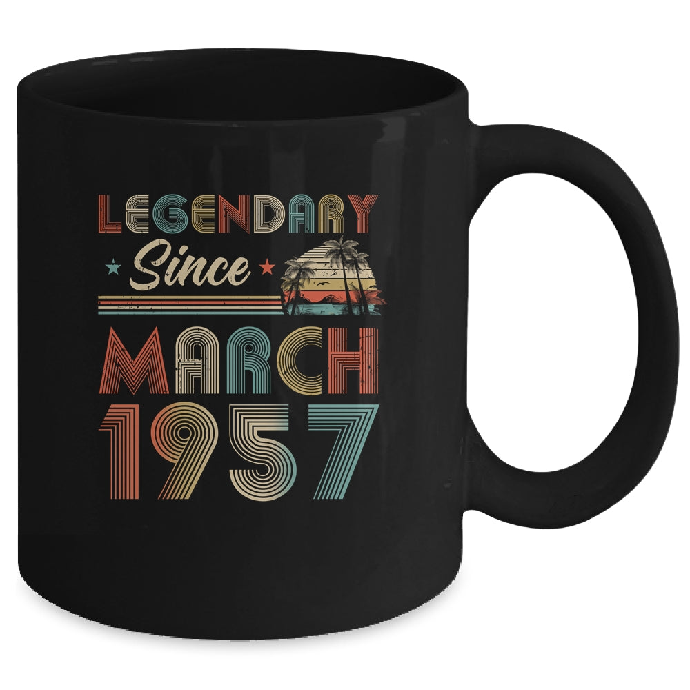 65th Birthday 65 Years Old Legendary Since March 1957 Mug | siriusteestore