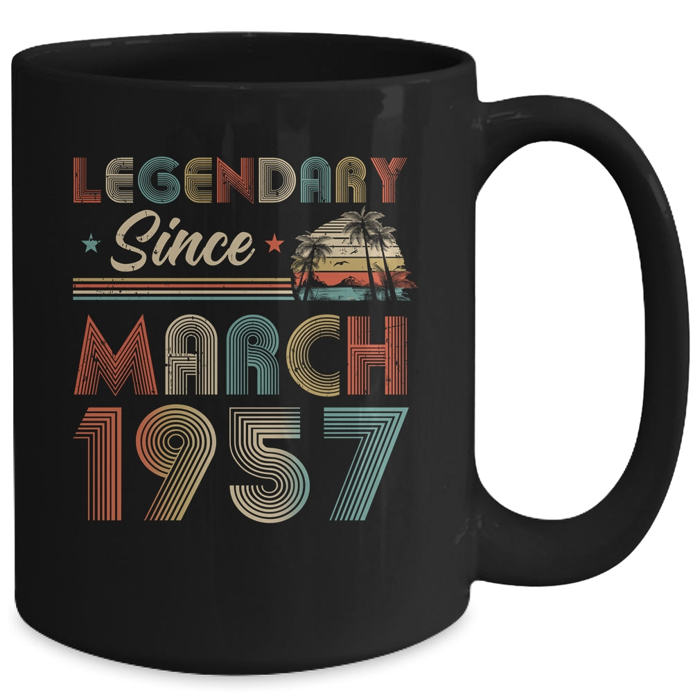 65th Birthday 65 Years Old Legendary Since March 1957 Mug | siriusteestore