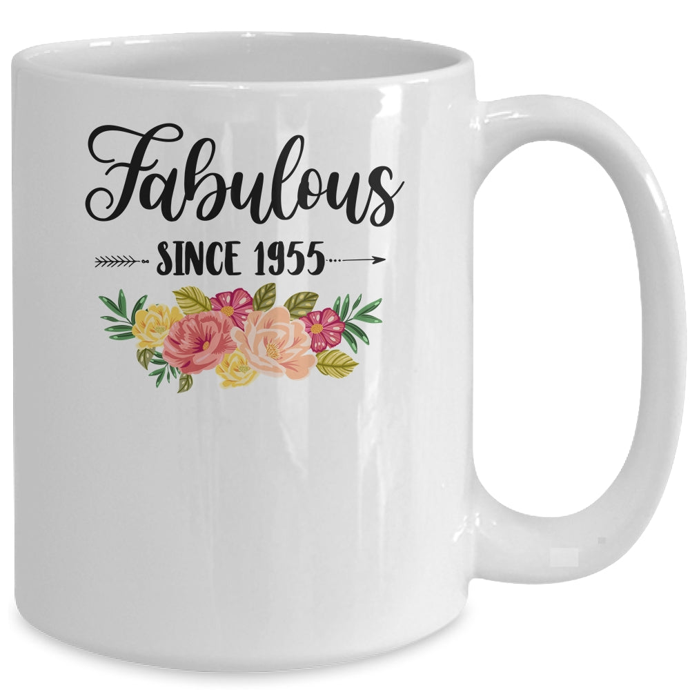 66th Birthday Gifts Women 66 Year Old Fabulous Since 1955 Mug | siriusteestore